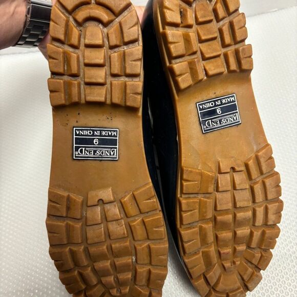 Lands End Vintage Blue Boots Women's Size 9 Rainboots Rubber Waterproof - 1569 - Picture 4 of 6